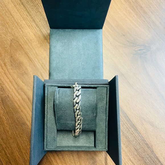 David Yurman CURB CHAIN ANGULAR LINK BRACELET IN STERLING SILVER - Picture 10 of 10